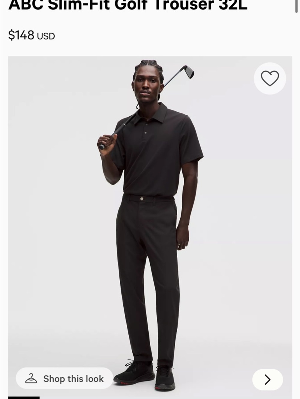 Like New Lululemon Men’s ABC Slim Fit Golf Trouser